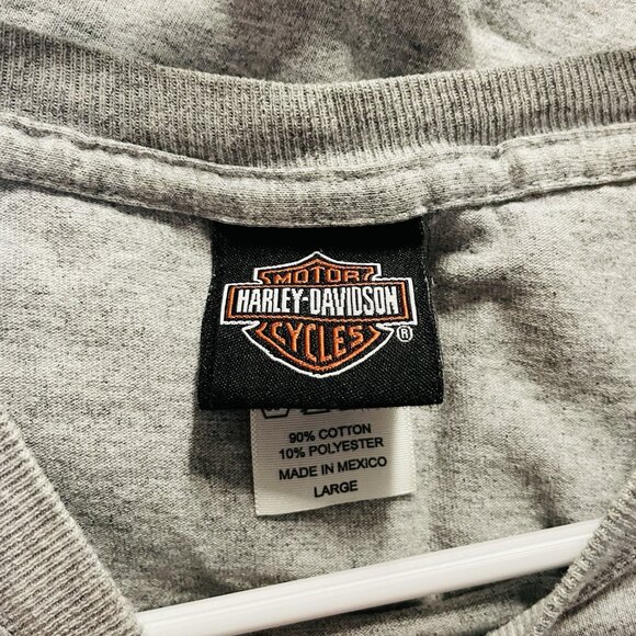 Harley Davidson Shirt Size Large Thunderbird Albuquerque NM Gray - Picture 3 of 3